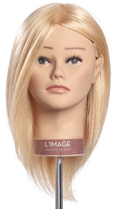 L'Image Oefenhoofd Tanja - 100% Echt Haar - Blondine -  +-20cm