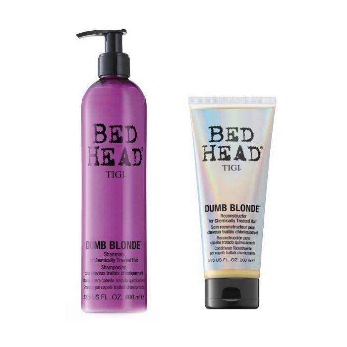 Tigi Bed Head Dumb Blonde Retail Set 1x Shampoo Reconstructor