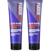 Fudge Clean Blonde Violet Toning Shampoo Duopack, 2 x 250 ml VOORDEEL PAKKET!