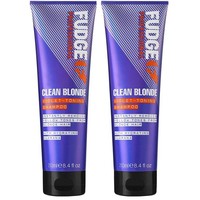 Fudge Champú tonificante violeta Clean Blonde Duopack, 2 x 250 ml ¡PAQUETE AHORRO!