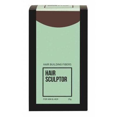 Hair Sculptor Fibras para el crecimiento del cabello color castaño oscuro, 25 gramos