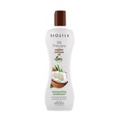 BIOSILK Silk Therapy mit feuchtigkeitsspendendem Kokosöl-Conditioner, 355 ml