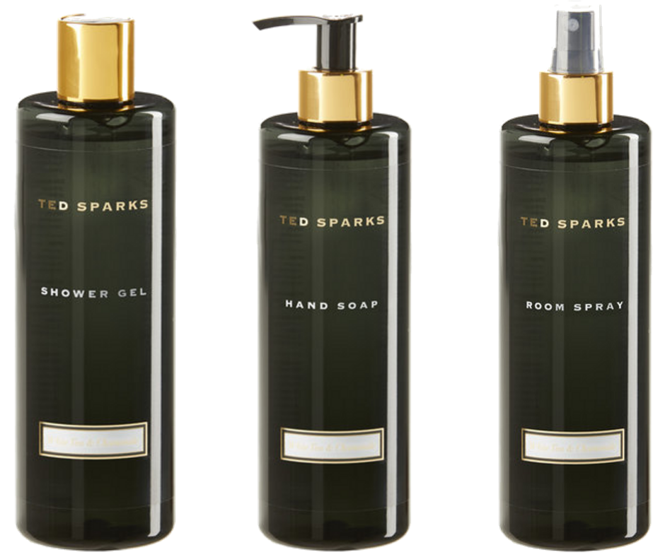 Ted Sparks Bamboo And Peony Complete Set Roomspray Handsoap Showergel