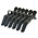 Imperity Hair Clip Rubberized Finish Black 6 Pieces