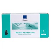 Abena Nitrile gloves - powder free - Small - 100 Pieces, Black