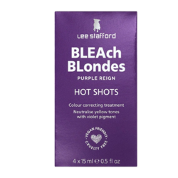 Lee Stafford Sachets de 4 x 15 ml de Bleach Blondes Purple Reign Hot Shot