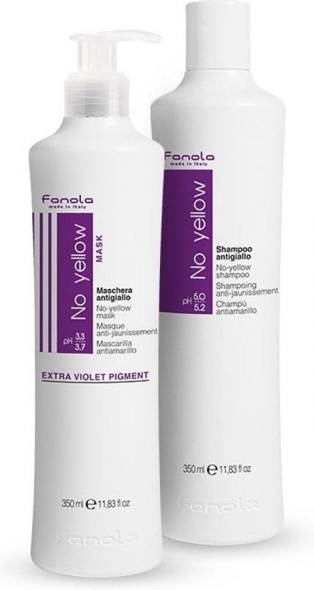 Fanola No Yellow Shampoo + Masker set -1000 ml