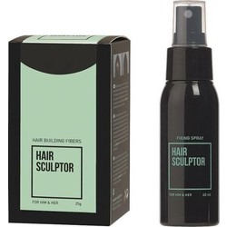 Hair Sculptor Haaraufbaufasern Schwarz + Fixierspray