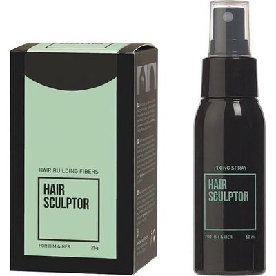 Hair Sculptor Fibras Capilares Negras + Spray Fijador