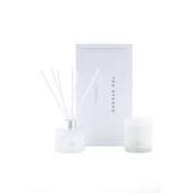 Ted Sparks Set regalo con candela e diffusore in lino fresco