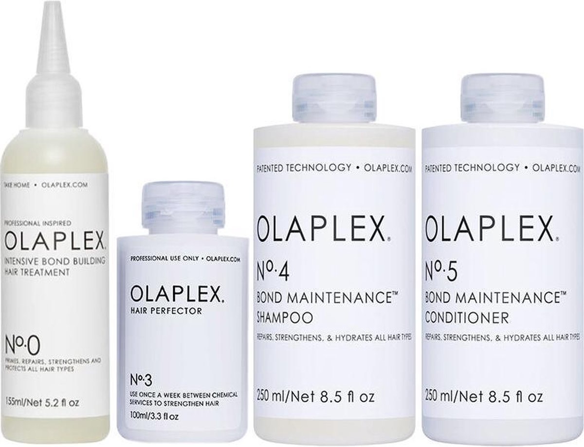 Beschadigd haar pakket Olaplex No.0 + 3 + 4 + 5