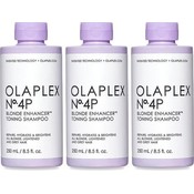 Olaplex Shampoo tonificante per capelli biondi No.4P Confezione tripla