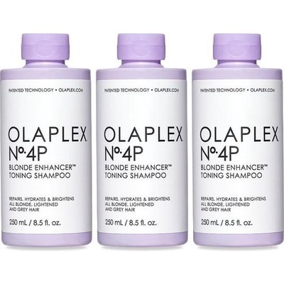 Olaplex Blonde Enhancer Toning Shampoo No.4P Triple Paquete