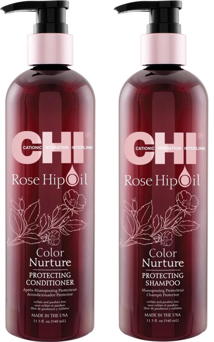 CHI Rose Hip Oil Shampoo + Conditioner DUO - 2x 340ml
