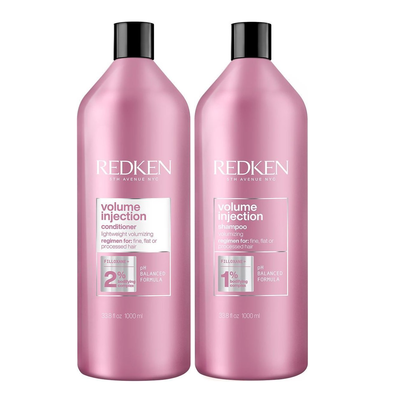 Redken Volume Injection Shampoing 1000 ml + Après-shampooing 1000 ml