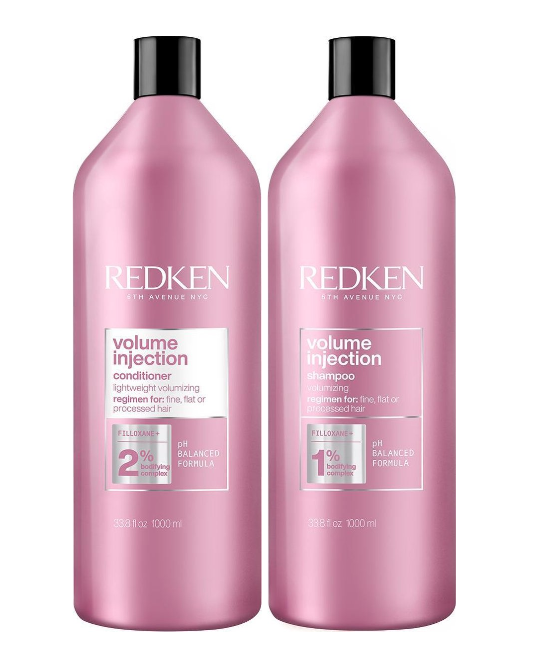 Redken Volume Injection Shampoo 1000ml + Conditioner 1000ml - Voordeelverpakking
