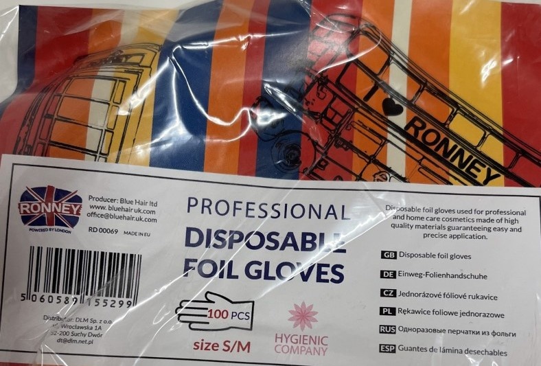 Ronney Professional Disposable Foil Gloves 100 Stuks Maat S/M