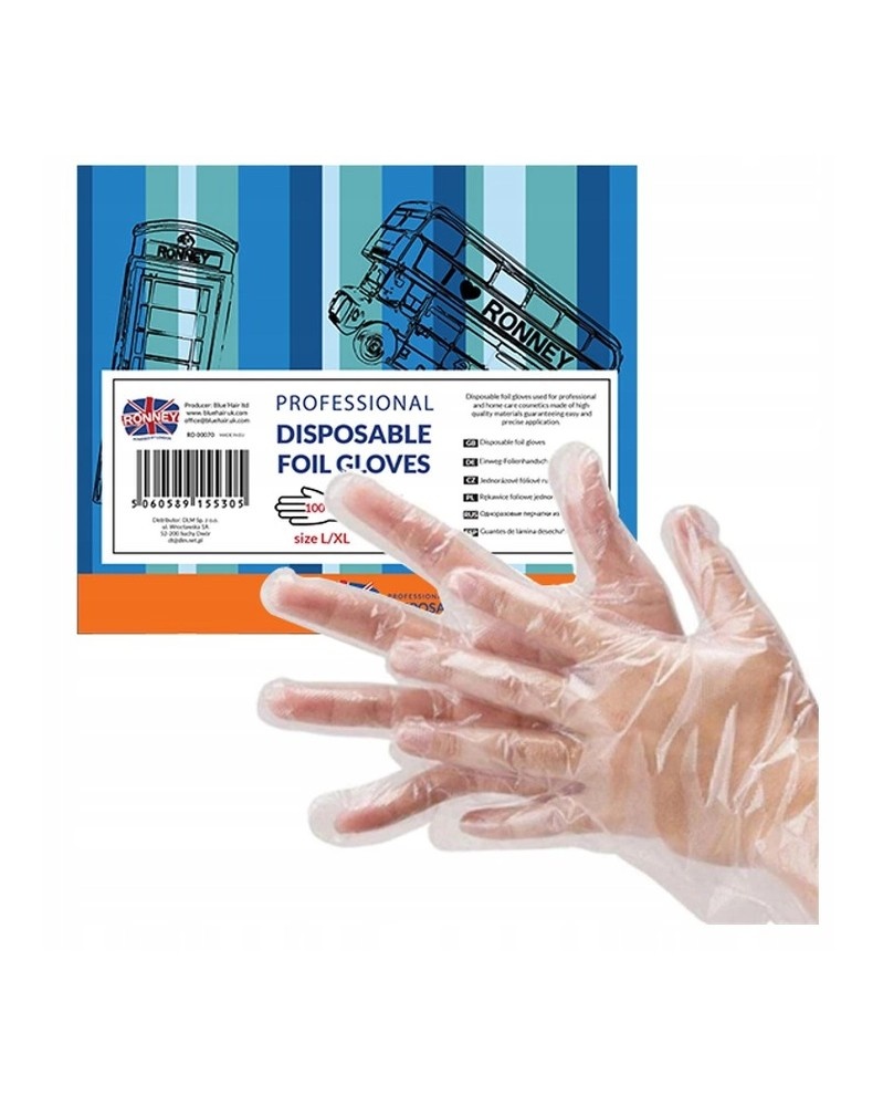 Ronney Professional Disposable Foil Gloves 100 Stuks Maat L/XL