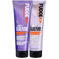 Fudge Clean Blonde Damage Rewind Toning-Violet duo shampoo & conditioner 250ml