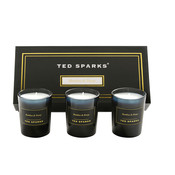 Ted Sparks Juego de regalo de mini velas de bambú y peonía
