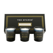 Ted Sparks Set regalo di mini candele di bambù e peonia