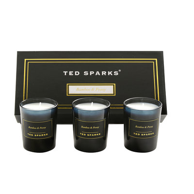 Ted Sparks Mini-Kerzen-Geschenkset aus Bambus und Pfingstrose