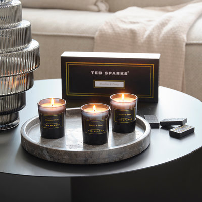 Ted Sparks Bamboo & Peony Mini Candle Gift Set