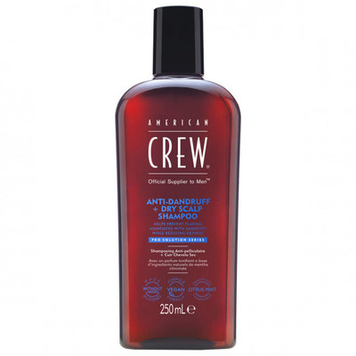 American Crew Champú anticaspa/cuero cabelludo seco, 250 ml