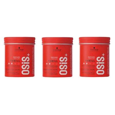 Schwarzkopf Chicles Osis Thrill Fiber, ¡paquete económico de 3 x 100 ml!