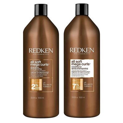 Redken All Soft Mega Curls Shampoo 1 x 1000 ml + Balsamo, 1 x 1000 ml