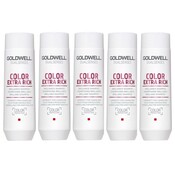 Goldwell Dualsenses Color Extra Rich Brilliance Shampoo 250ml 5 piezas, ¡PAQUETE DE DESCUENTO!