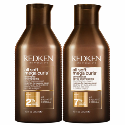 Redken All Soft Mega Curls, 1 x 300 ml de shampooing + 1 x 300 ml d'après-shampooing