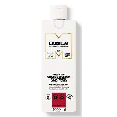 Label.M Après-shampoing volumateur bio à la fleur d'oranger, 1000 ml
