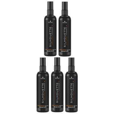 Schwarzkopf Spray à pompe Silhouette Super Hold, 5 x 200 ml PACK ÉCONOMIQUE !