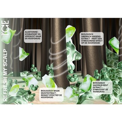 ICE-Professional Shampoing RAFRAÎCHISSANT MON CUIR CHEVELU, 1000 ml