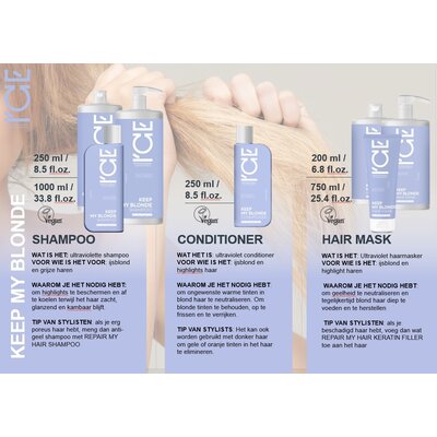 ICE-Professional KEEP MY BLONDE Shampoo, 250 ml