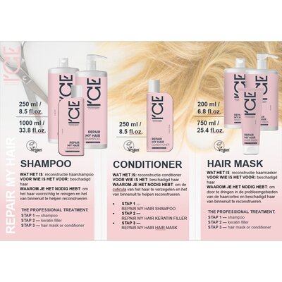 ICE-Professional Maschera RIPARA I MIEI CAPELLI, 200 ml