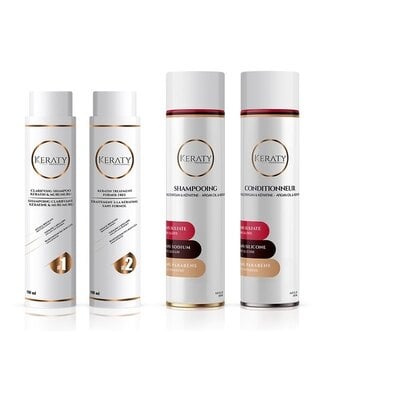 KERATY PROFESSIONAL Braziliaans Straightner Box. 2 x 150ml + 2 x 250ml Na verzorging