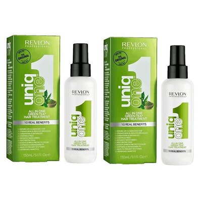 Uniq One Traitement capillaire tout-en-un au thé vert, pack duo, 2 x 150 ml