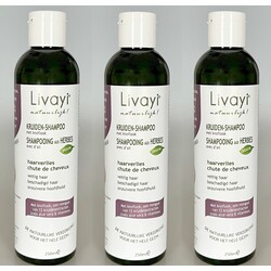 Livayi 3 x 250 ml Value Pack! Garlic Shampoo Classic Anti-Hair Loss
