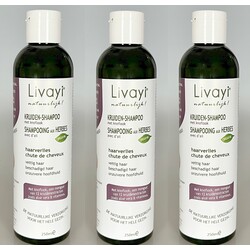 Livayi 3 x 250 ml Vorteilspackung! Knoblauch-Shampoo Classic gegen Haarausfall