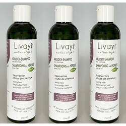 Livayi PACCHETTO CONVENIENTE 3 x 250 ml! Shampoo all'Aglio Classico Anticaduta