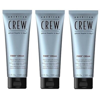 American Crew Fiber Cream, 3 x 100 ml VALUE PACKAGE!