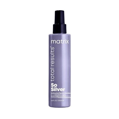 Matrix Total Results So Silver Spray tonificante sin aclarado todo en uno, 200 ml