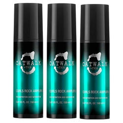 Tigi Amplificador Catwalk Curlesque Curls Rock, 3 x 150 ml ¡PAQUETE AHORRO!