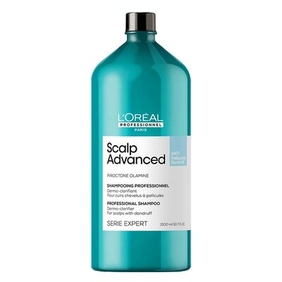 L'Oreal Champú Dermoclarificador Anticaspa Scalp Advanced, 1500 ml