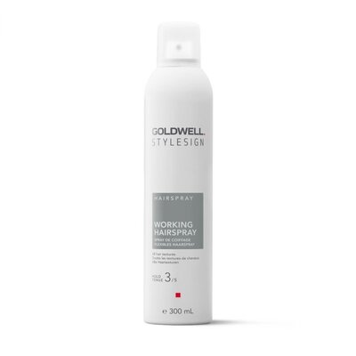 Goldwell StyleSign Working Hairspray 300ml – Professionele Flexibele Hairspray met Medium Hold, Glans en Anti-Pluis Bescherming