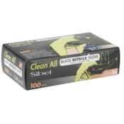 Sibel Nitrile Gloves BLACK, 100 Pieces, MEDIUM