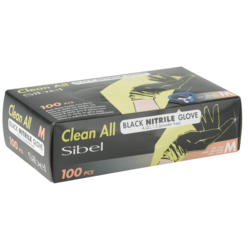 Sibel Nitrile Gloves BLACK, 100 Pieces, MEDIUM