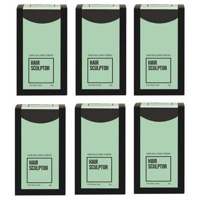 Hair Sculptor Hair Building Black Fibers 6 Pieces ADVANTAGE PACK!